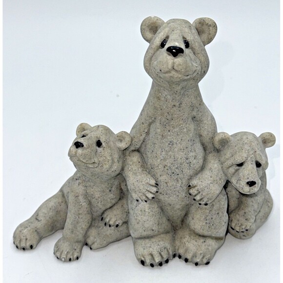 Vintage Quarry Critters Billy & Friends 3 Sad looking Bears Figurine 5.5”x6.5” - Picture 9 of 13